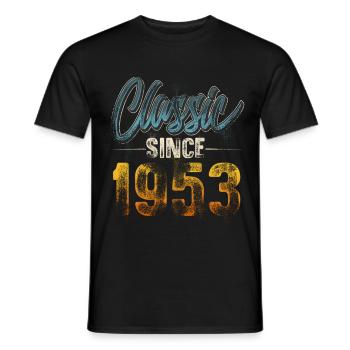 1953 Geburtsjahr Geburtstag Baujahr Vintage - Männer T-Shirt - Schwarz - Vorne - AI Model Male 178 light (178cm)