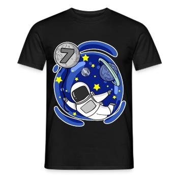 7 Jahre alt Junge - 7 Geburtstag - Ich bin 7 - Männer T-Shirt - Schwarz - Vorne - AI Model Male 178 light (178cm)