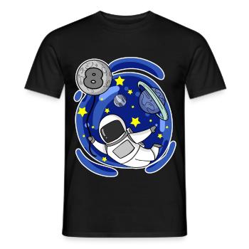 8 years old boy - 8 birthday - I am 8 - Men's T-Shirt - black - Front - AI Model Male 178 light (178cm)