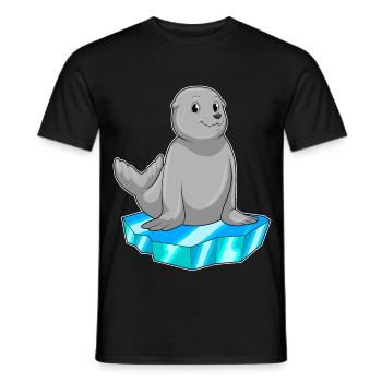 Banquise de phoque - T-shirt homme - noir - Devant - AI Model Male 178 light (178cm)