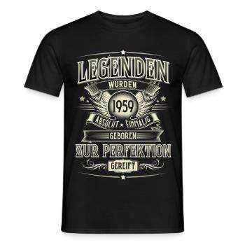 1959 Geburtsjahr Jahrgang Geboren Geburtstag - Männer T-Shirt - Schwarz - Vorne - AI Model Male 178 light (178cm)