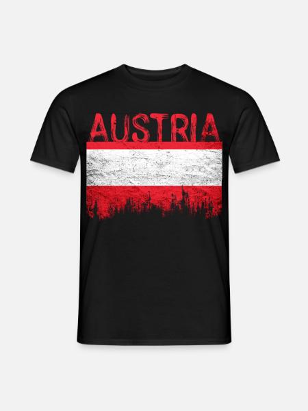 Australischer Flaggenstil mit city Silhouette - Männer T-Shirt - Schwarz