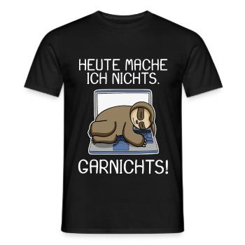 Lustiger Faultier Spruch Büro Humor Geschenk - Männer T-Shirt - Schwarz - Vorne - AI Model Male 178 light (178cm)