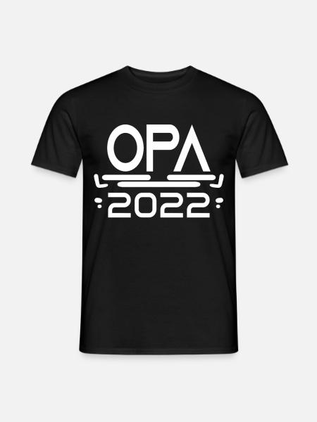 Opa 2022 - Opa werden - Schwangerschaft 2022 - Männer T-Shirt - Schwarz