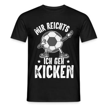 Mir Reichts Ich Geh Kicken Fußball - Männer T-Shirt - Schwarz - Vorne - AI Model Male 178 light (178cm)