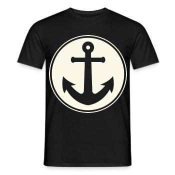 Anchor Captain Sailing Sailor - Men's T-Shirt - black - Front - AI Model Male 178 light (178cm)