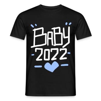 Baby 2022 - Geburt Sohn Schwanger 2022 - Männer T-Shirt - Schwarz - Vorne - AI Model Male 178 light (178cm)