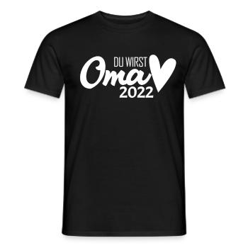 Oma 2022 - Werdende Oma 2022 - Männer T-Shirt - Schwarz - Vorne - AI Model Male 178 light (178cm)
