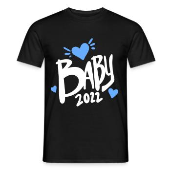 Baby 2022 - Geburt Schwanger 2022 - Männer T-Shirt - Schwarz - Vorne - AI Model Male 178 light (178cm)
