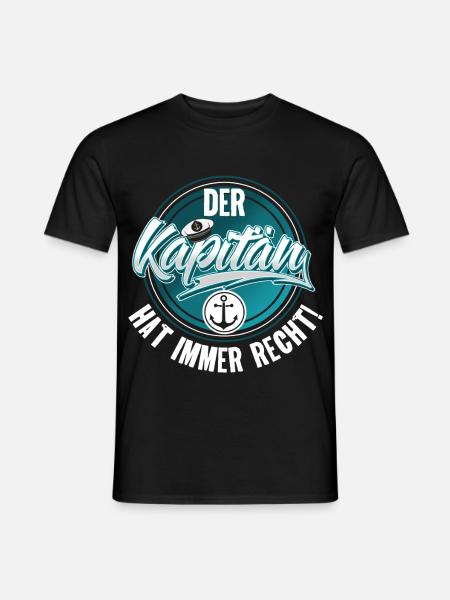 Kapitän Motorboot Segeln Boot Schiff - Männer T-Shirt - Schwarz