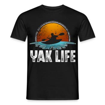 Kajak Kajakfahren - Männer T-Shirt - Schwarz - Vorne - AI Model Male 178 light (178cm)