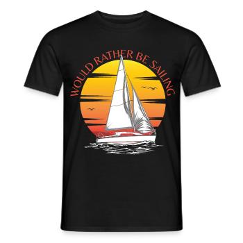 Would Rather Be Sailing - Men's T-Shirt - black - Front - AI Model Male 178 light (178cm)