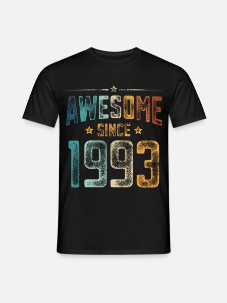 1993 Naissance Année de naissance - T-shirt homme - noir