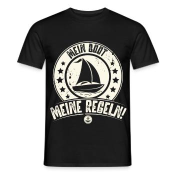 Segeln Segler Segelboot - Männer T-Shirt - Schwarz - Vorne - AI Model Male 178 light (178cm)