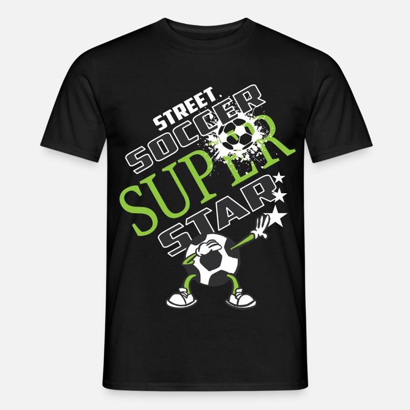 Fußball Star - Männer T-Shirt - Schwarz