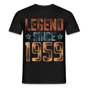 1959 Geboren Geburtsjahr Geburtstag - Männer T-Shirt - Schwarz - Vorne - AI Model Male 178 light (178cm)