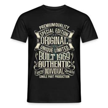 1969 Geboren Geburtstag Retro Vintage - Männer T-Shirt - Schwarz - Vorne - AI Model Male 178 light (178cm)