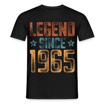 1965 Geboren Geburtsjahr Geburtstag - Männer T-Shirt - Schwarz - Vorne - AI Model Male 178 light (178cm)