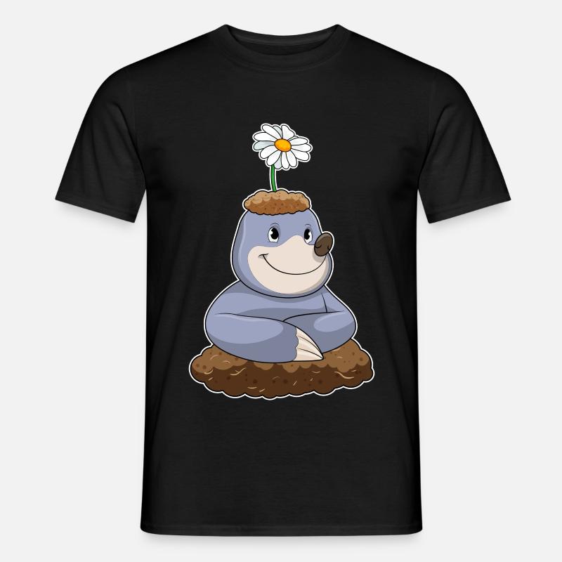 Maulwurf Gänseblümchen - Männer T-Shirt - Schwarz