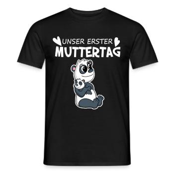 Muttertag - erster Muttertag Geschenk - Männer T-Shirt - Schwarz - Vorne - AI Model Male 178 light (178cm)