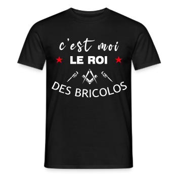 C'est Moi Le Roi Des Bricolos - T-shirt homme - noir - Devant - AI Model Male 178 light (178cm)