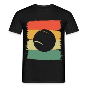 Balle de tennis - T-shirt homme - noir - Devant - AI Model Male 178 light (178cm)