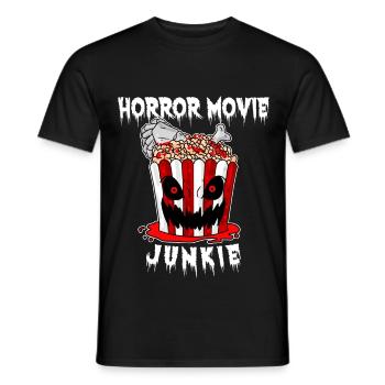 Horror Film Popcorn Horror Film Cinema Movie Night - Men's T-Shirt - black - Front - AI Model Male 178 light (178cm)