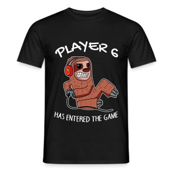 Player 6 has entered the game Baby - Men's T-Shirt - black - Front - AI Model Male 178 light (178cm)