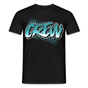 Crew - Men's T-Shirt - black - Front - AI Model Male 178 light (178cm)