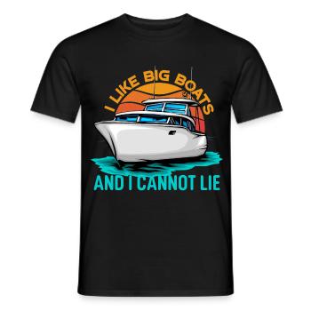 J’aime les gros bateaux et je ne peux pas mentir - T-shirt homme - noir - Devant - AI Model Male 178 light (178cm)
