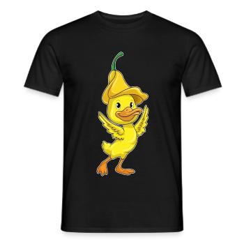 Ente Glockenblume - Männer T-Shirt - Schwarz - Vorne - AI Model Male 178 light (178cm)