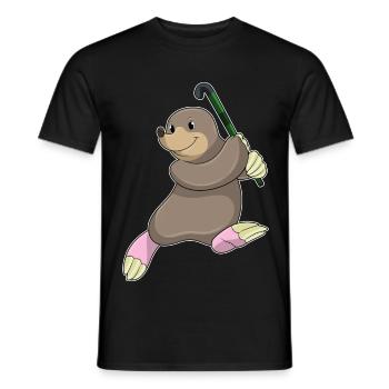 Mole Field Hockey Field Hockey Stick - Men's T-Shirt - black - Front - AI Model Male 178 light (178cm)