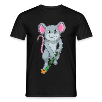 Bâton de hockey sur gazon Rat - T-shirt homme - noir - Devant - AI Model Male 178 light (178cm)