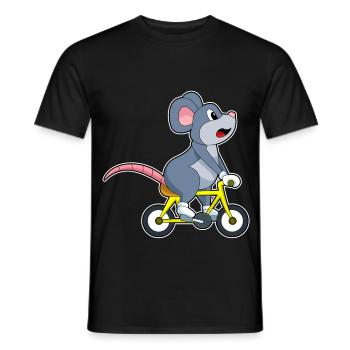 Vélo souris - T-shirt homme - noir - Devant - AI Model Male 178 light (178cm)