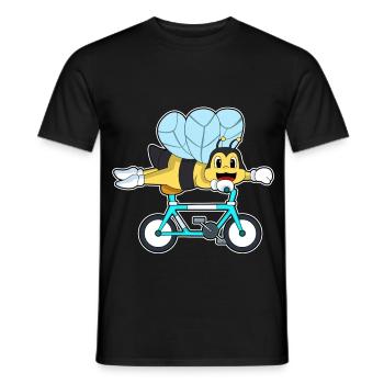 Bee Bicycle - Men's T-Shirt - black - Front - AI Model Male 178 light (178cm)