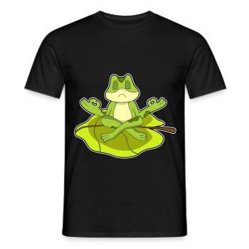 Frosch Yoga Fitness Meditation - Männer T-Shirt - Schwarz - Vorne - AI Model Male 178 light (178cm)