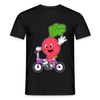 Vélo radis - T-shirt homme - noir - Devant - AI Model Male 178 light (178cm)