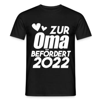 Oma 2022 - Werdende Oma 2022 - Männer T-Shirt - Schwarz - Vorne - AI Model Male 178 light (178cm)