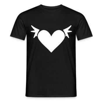 Ange du Cœur Ange Gardien - T-shirt homme - noir - Devant - AI Model Male 178 light (178cm)