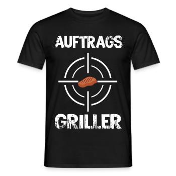 AUFTRAGS GRILLER BBQ - Männer T-Shirt - Schwarz - Vorne - AI Model Male 178 light (178cm)