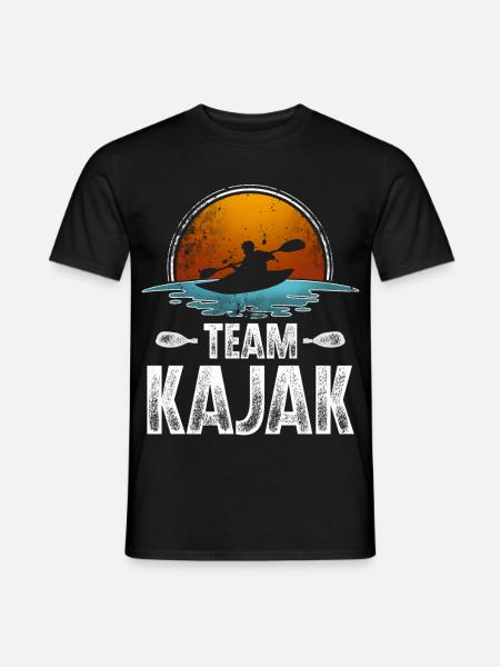 Kajak Kajakfahrer Kajaker Team - Männer T-Shirt - Schwarz