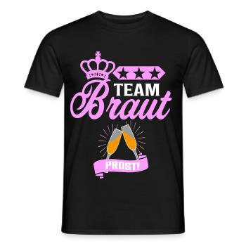 Team Braut JGA Shirt Junggesellinnenabschied Idee - Männer T-Shirt - Schwarz - Vorne - AI Model Male 178 light (178cm)