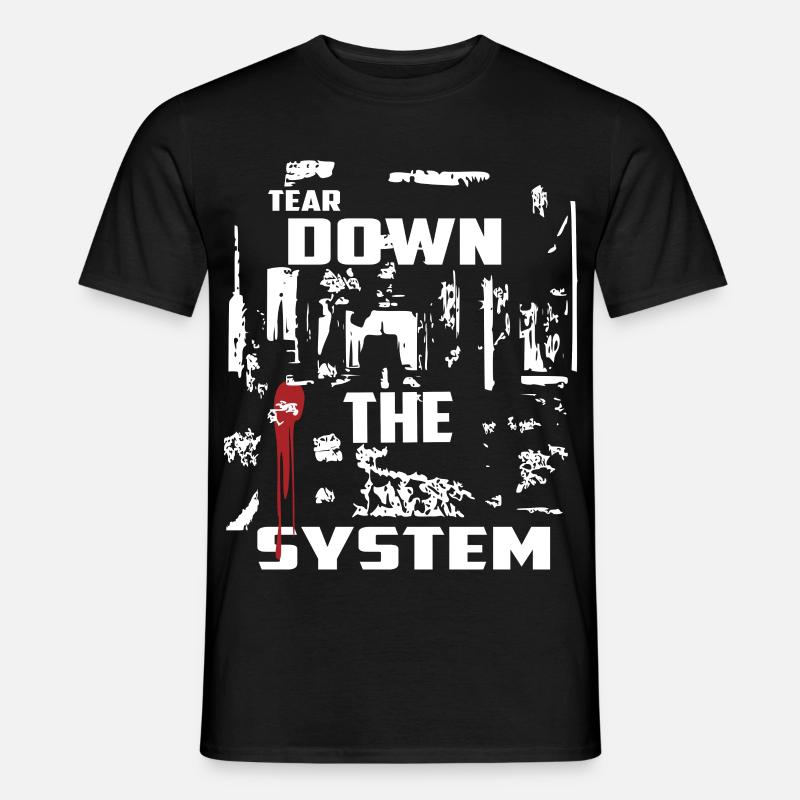 Zerstören Sie das System - Männer T-Shirt - Schwarz