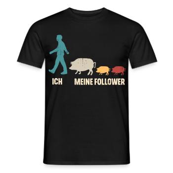 Schwein Landwirt Ich Und Meine Follower - Männer T-Shirt - Schwarz - Vorne - AI Model Male 178 light (178cm)