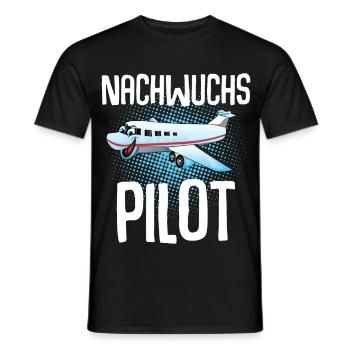 Pilot Kinder Nachwuchs - Männer T-Shirt - Schwarz - Vorne - AI Model Male 178 light (178cm)