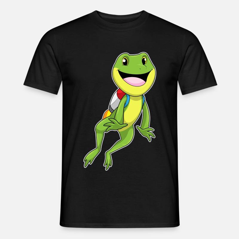 Frosch mit Jetpack - Männer T-Shirt - Schwarz