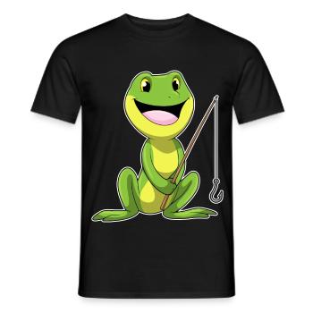 Canne à pêche Pêcheur Pêcheur Grenouille Canne à pêche - T-shirt homme - noir - Devant - AI Model Male 178 light (178cm)