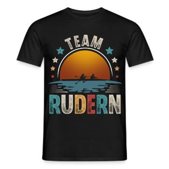 Rudern Ruderer Ruderboot Team - Männer T-Shirt - Schwarz - Vorne - AI Model Male 178 light (178cm)