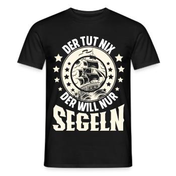 Segeln Segler Segelboot - Männer T-Shirt - Schwarz - Vorne - AI Model Male 178 light (178cm)