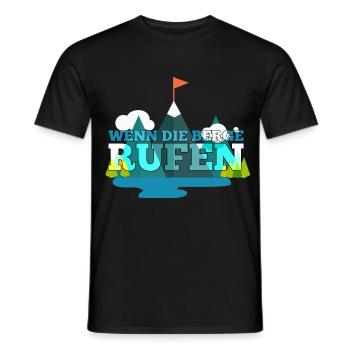 Wenn die Berge rufen Geschenk - Männer T-Shirt - Schwarz - Vorne - AI Model Male 178 light (178cm)